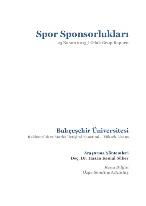 Spor Sponsorlukları: Marka İşbirlikleri ve Etkileri